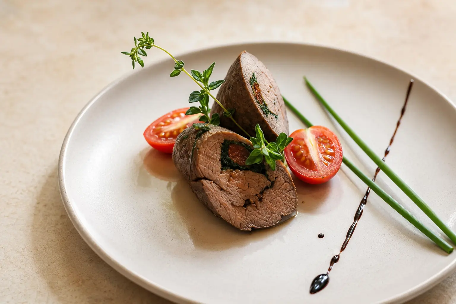 Rinderfilet mit Spinat