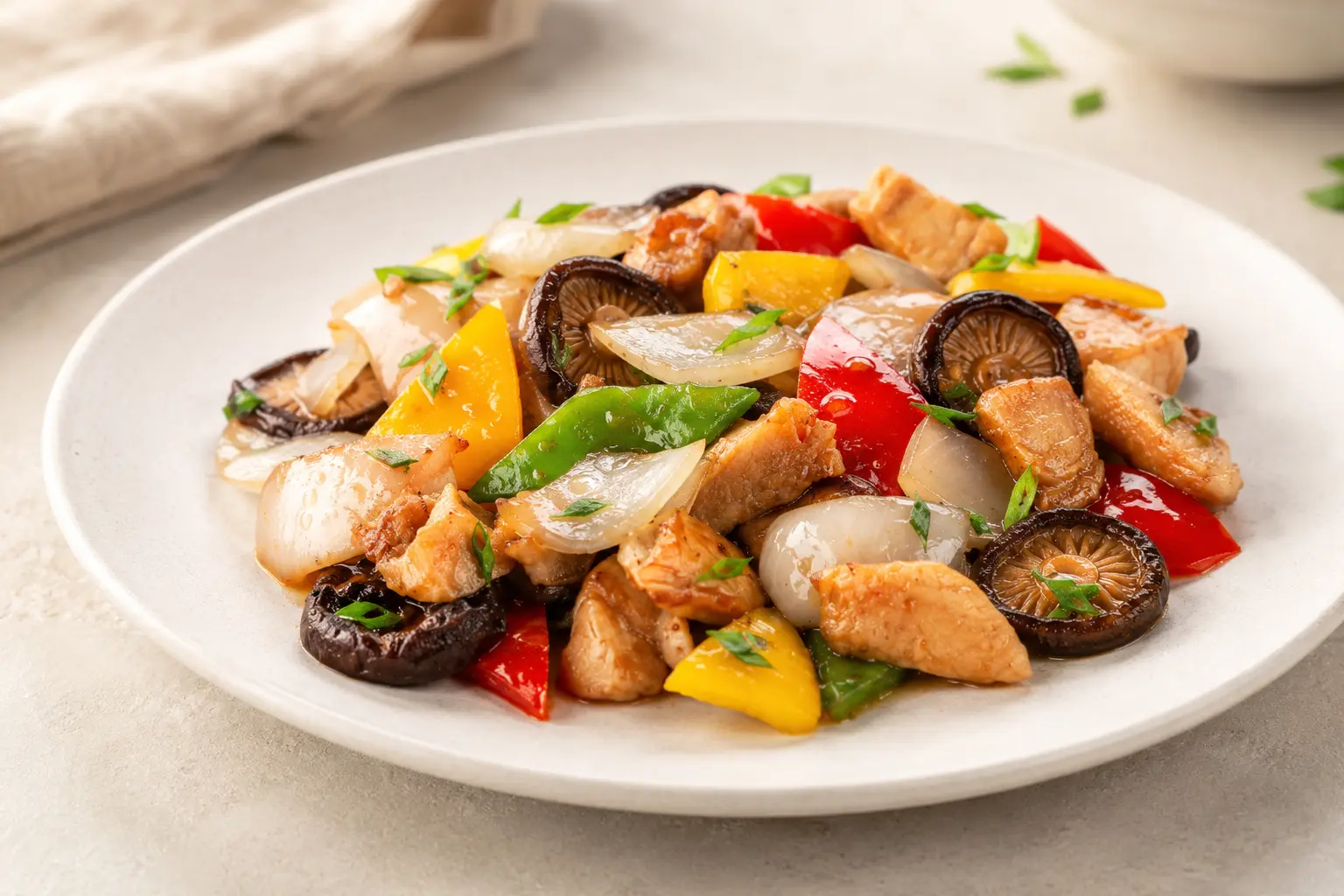 Hähnchenbrust mit Gemüse in Teriyaki-Sauce