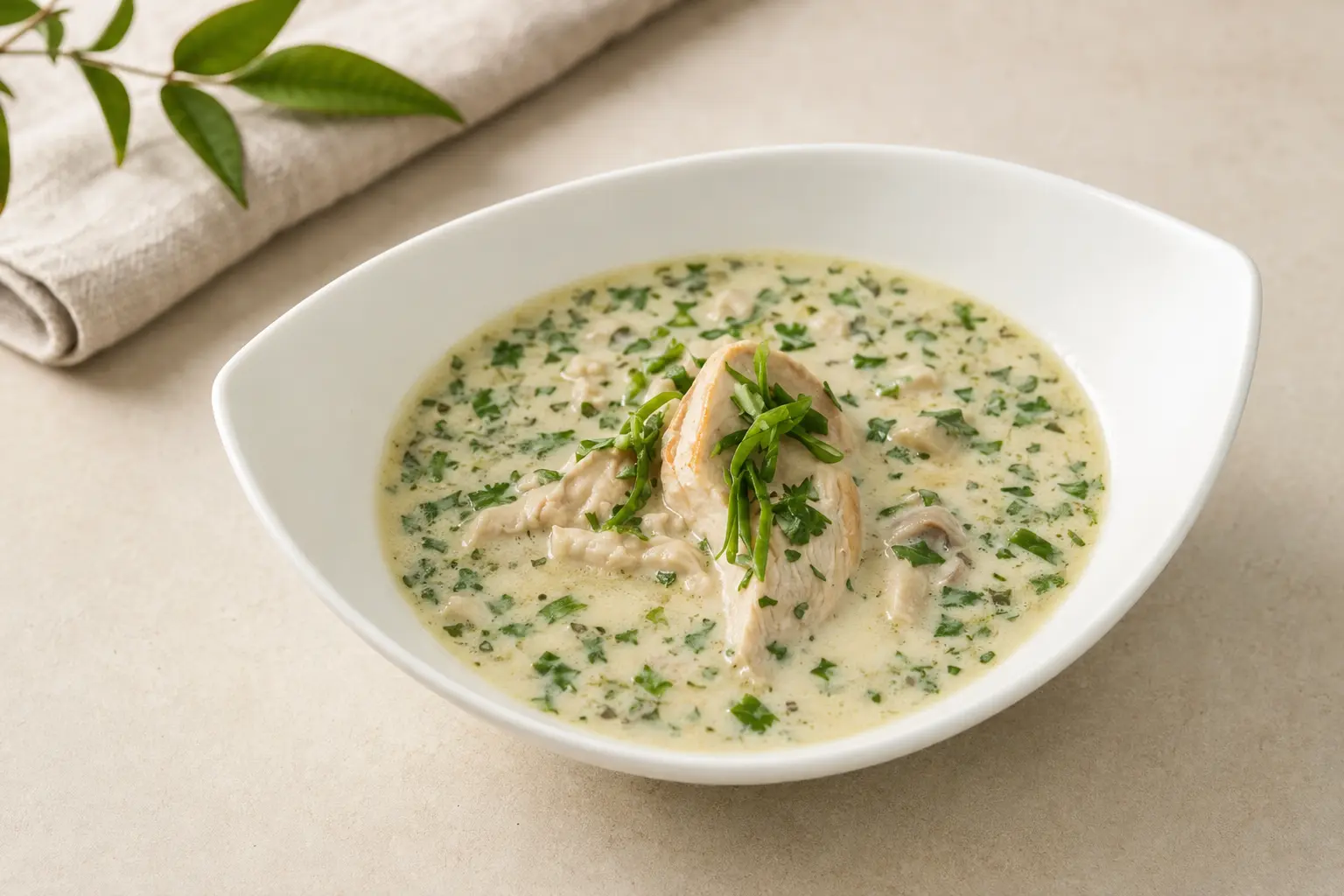 Thailändische Tom-Kha-Suppe